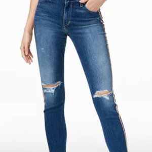 Joes the Charlie high rise skinny jeans with stripes